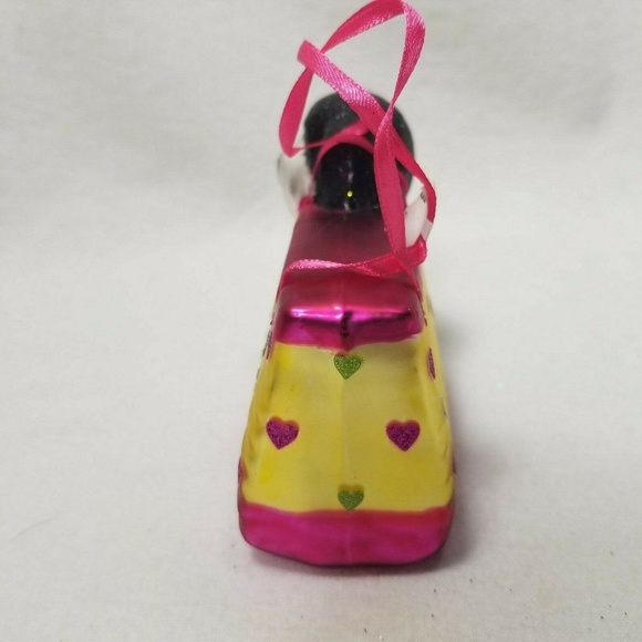 NEW Dog Puppy in Purse Xmas Ornament Blown Glass - Picture 4 of 4